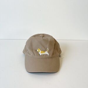 Janie and Jack Khaki Dachshund Embroidered Cap Hat Size 2T To 3T Unisex NWT’s